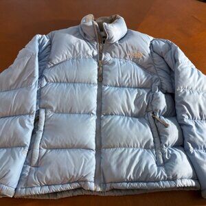North Face Powder Blue Women's Medium M/M Nuptse 700 Insulated Down Jacket